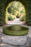 Raffia Curve Brim Hat Standard Brim in Avocado Madagascan
