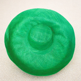 Raffia Curve Brim Hat Large Brim in Emerald Green Madagascan