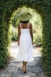Raffia Curve Brim Hat Standard Brim in Avocado Madagascan