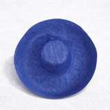 Raffia Curve Brim Hat Large Brim in Sapphire Blue Madagascan