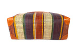 Raffia Striped Handbag Large in Chocolate Box Madagascan
