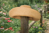 Raffia Curve Brim Hat Large Brim in Biscuit Madagascan