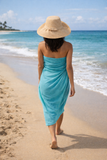 Raffia Curve Brim Hat Standard Brim in Natural Madagascan