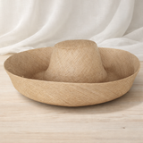 Raffia Curve Brim Hat Large Brim in Biscuit Madagascan