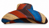 Raffia Curve Brim Hat Large Brim in Fizzy Cola Madagascan