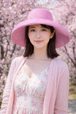 Raffia Curve Brim Hat Standard Brim in Amethyst Madagascan