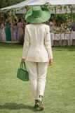Raffia Curve Brim Hat Standard Brim in Bottle Green Madagascan