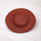 Flat Brim Raffia Sunhat in Saddle Brown Madagascan