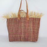 Tote Raffia Bag with Two Handles Raffia Large Madagascan