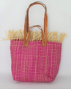 Tote Raffia Bag with Two Handles Raffia Small Madagascan