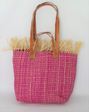 Tote Raffia Bag with Two Handles Raffia Small Madagascan