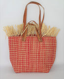 Tote Raffia Bag with Two Handles Raffia Small Madagascan