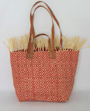 Tote Raffia Bag with Two Handles Raffia Small Madagascan