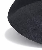 Raffia Curve Brim Hat Large Brim in Black Madagascan