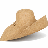 Raffia Curve Brim Hat Large Brim in Sand Madagascan