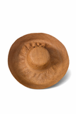 Raffia Curve Brim Hat Large Brim in Tan Madagascan