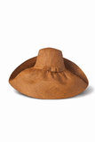Raffia Curve Brim Hat Large Brim in Tan Madagascan
