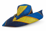 Raffia Curve Brim Hat Large Brim in Gum Drops Madagascan