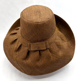 Raffia Curve Brim Hat Standard Brim in Tan Madagascan