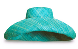 Raffia Curve Brim Hat Standard Brim in Tiffany Blue Madagascan