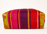 Raffia Striped Handbag Large in Rosy Apple Madagascan