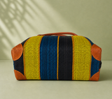 Raffia Striped Handbag Small in Gum Drops Madagascan