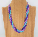 3 Strand Twist Silk Necklace Cambodian