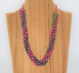 3 Strand Twist Silk Necklace Cambodian