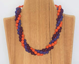 3 Strand Twist Silk Necklace Cambodian