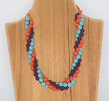 3 Strand Twist Silk Necklace Cambodian