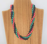 3 Strand Twist Silk Necklace Cambodian
