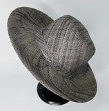 Flat Brim Raffia Sunhat in Anchor Grey Madagascan