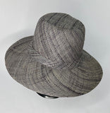 Flat Brim Raffia Sunhat in Anchor Grey Madagascan