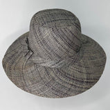 Flat Brim Raffia Sunhat in Anchor Grey Madagascan
