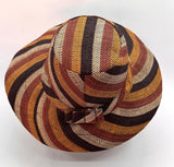 Flat Brim Raffia Sunhat in Butterscotch Madagascan