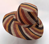 Flat Brim Raffia Sunhat in Butterscotch Madagascan