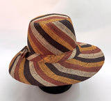 Flat Brim Raffia Sunhat in Butterscotch Madagascan