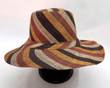 Flat Brim Raffia Sunhat in Butterscotch Madagascan
