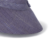 Flat Brim Raffia Sunhat in Cornflower Blue Madagascan