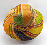 Flat Brim Raffia Sunhat in Jelly Beans Madagascan