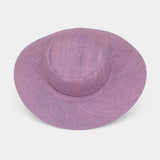 Flat Brim Raffia Sunhat in Lavender Madagascan