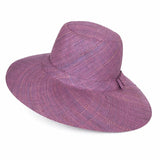 Flat Brim Raffia Sunhat in Lavender Madagascan