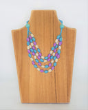4 STRAND SILK BEAD NECKLACE ADJUSTABLE Khmer Cambodian