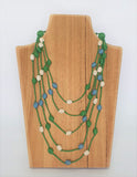 5 STRAND BAUBLE SILK NECKLACE Khmer Cambodian