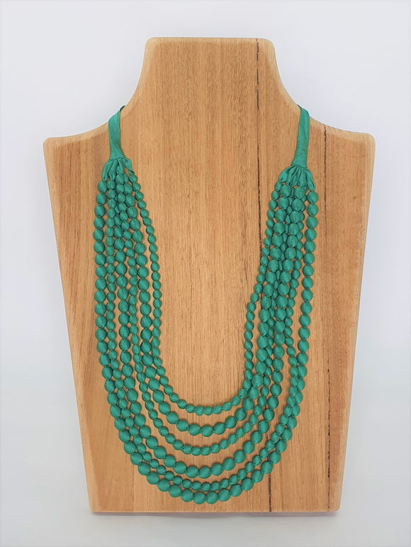 6 STRAND SILK NECKLACE ADJUSTABLE Khmer Cambodian