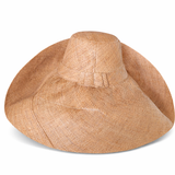 Raffia Curve Brim Hat Large Brim in Boutique Beige Madagascan