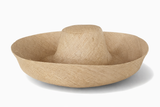 Raffia Curve Brim Hat Large Brim in Biscuit Madagascan