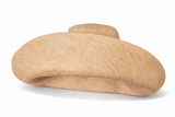 Raffia Curve Brim Hat Large Brim in Biscuit Madagascan