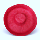 Raffia Curve Brim Hat Large Brim in Cardinal Red Madagascan