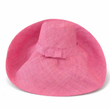 Raffia Curve Brim Hat Large Brim in Carnation Pink Madagascan